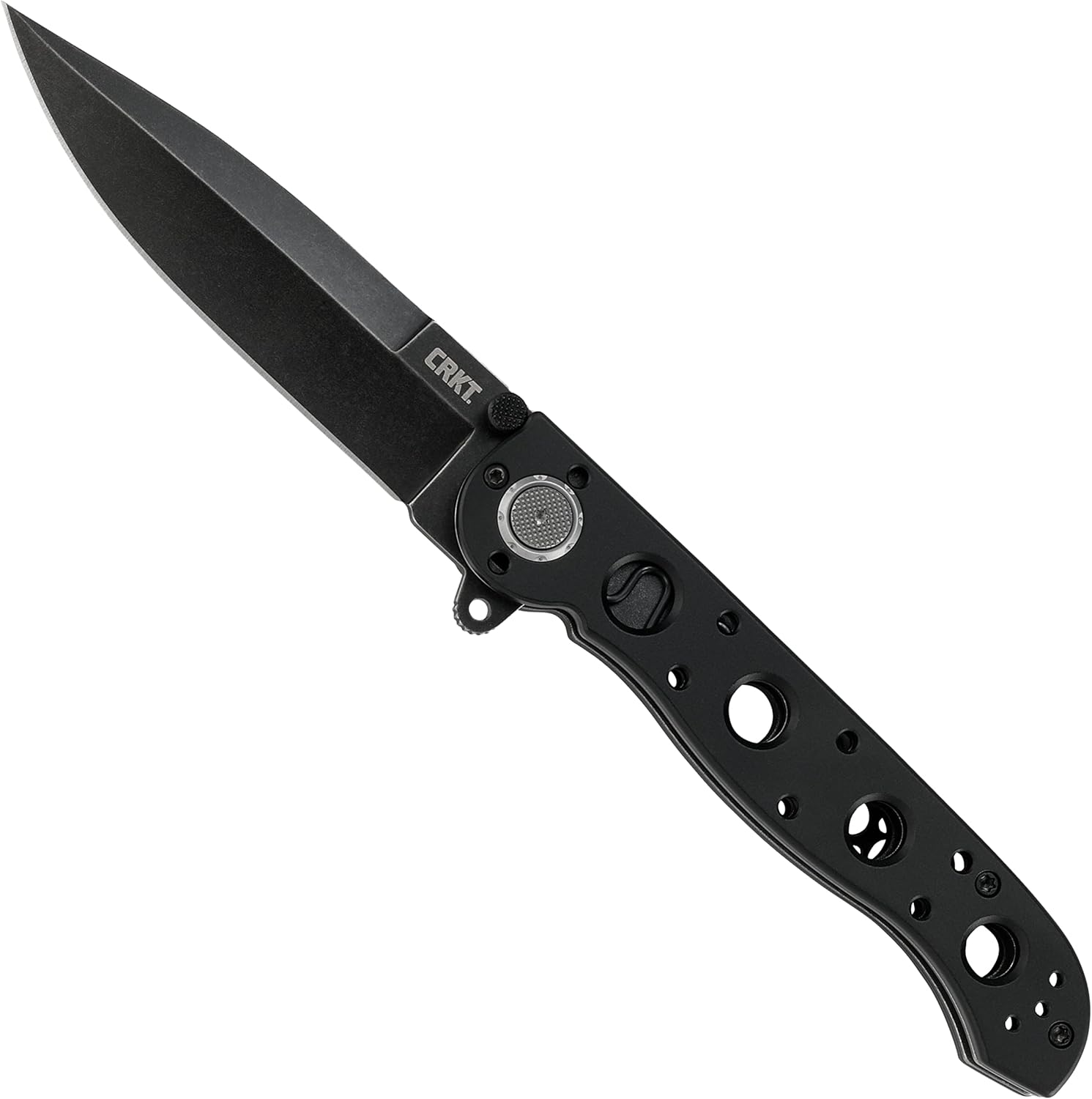 CRKT M16-03DB Folding Knife with Deadbolt Lock: D2 Plain Edge Blade, Aluminum Handle, Reversible Pocket Clip, M16-03DB