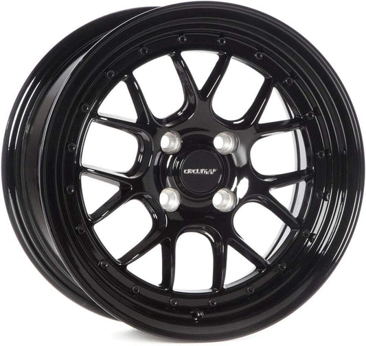 Circuit Performance CP27 15x7 Full Gloss Black 4-100 [+35mm] Wheels Rims compatible with Honda Civic, Acura Integra, Mazda Miata