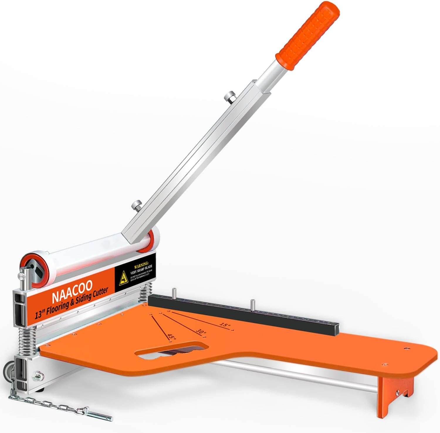 Laminate\/Vinyl Floor Cutter, 13\u201D Vinyl Plank Cutter with Wheel \u2013 Just 1 Step Meet Angle&Length Cutting, Flooring Tools - Cuts Laminate Floor, Engineer Wood, LVP\/T, VCT, SPC, WPC