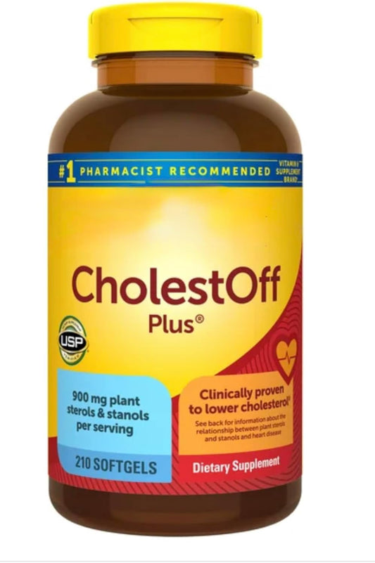 Cholestuff Plus Cholesterol Support Supplement with Plant Sterols and Stanols, USP Verified, Clinically Proven Formula; 210 softgel