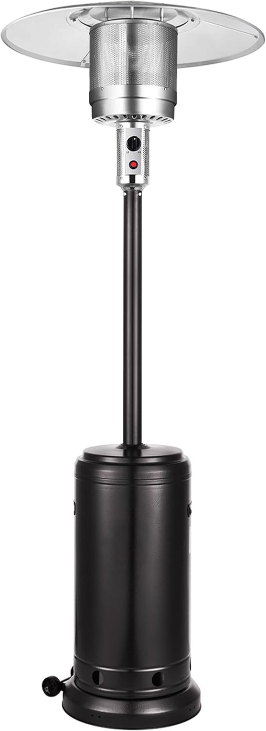 Vivicreate 48000 BTU Outdoor Propane patio hear with wheels,CSA listed regulator and gas hose, black, 88 inch height, HT-H-3001