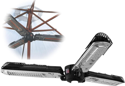 Patio Hanging Heater, 1500 Watt Portable Foldable Outdoor Umbrella Balcony Electric IP34 Waterproof Rating