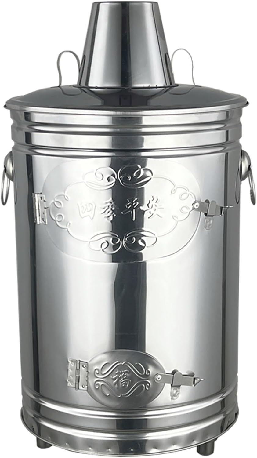 Stainless Steel Burn Barrel Bucket, Burn Barrel for Yard Waste, Heat-Resistant Burn Cage for Paper Leaf Trash Wood Backyard(31 * 31 * 42cm)