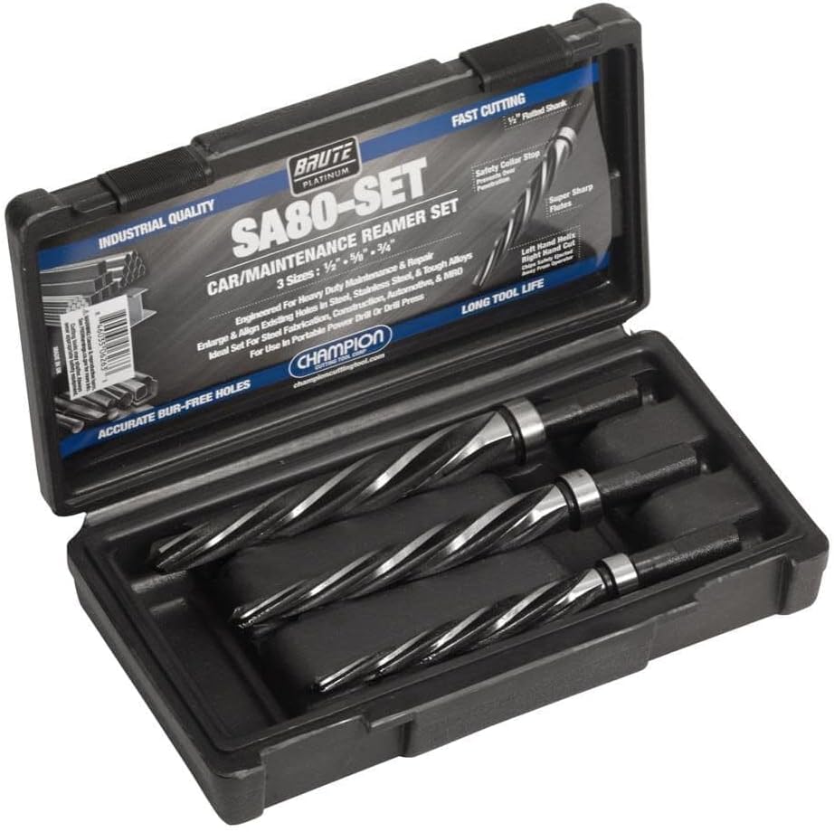 Champion SA80-SET Brute Platinum HSS Maintenance Reamer 3 Piece Set (1/2", 5/8", 3/4")