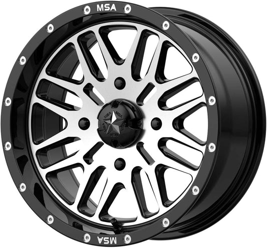 MSA Offroad Wheels MA38 18X7 4X156 G-BLK MACH 10MM - M38-018756