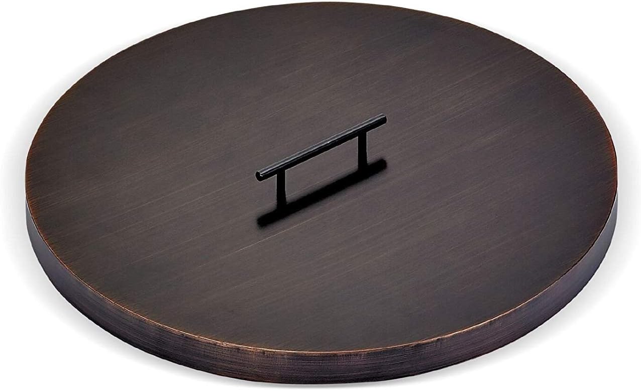 22" Linear Oil Rubbed Bronze Drop-in Fire Pit Pan Cover
