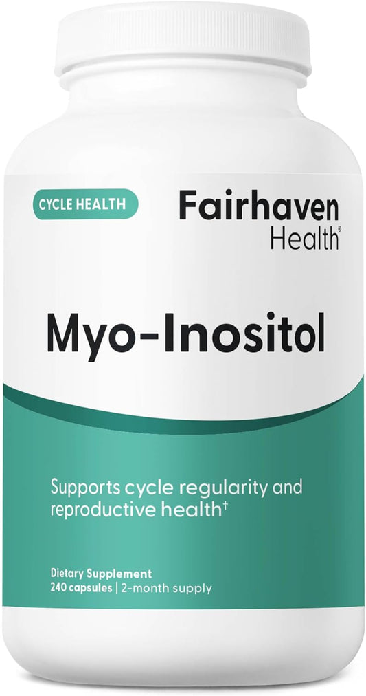 Fairhaven Health Myo-Inositol Supplement for Women and Men | Vitamin B8 2000mg | Vegan Inositol Powder Capsules | Gluten, Dairy and Soy Free | 240 Myo Inositol Capsules