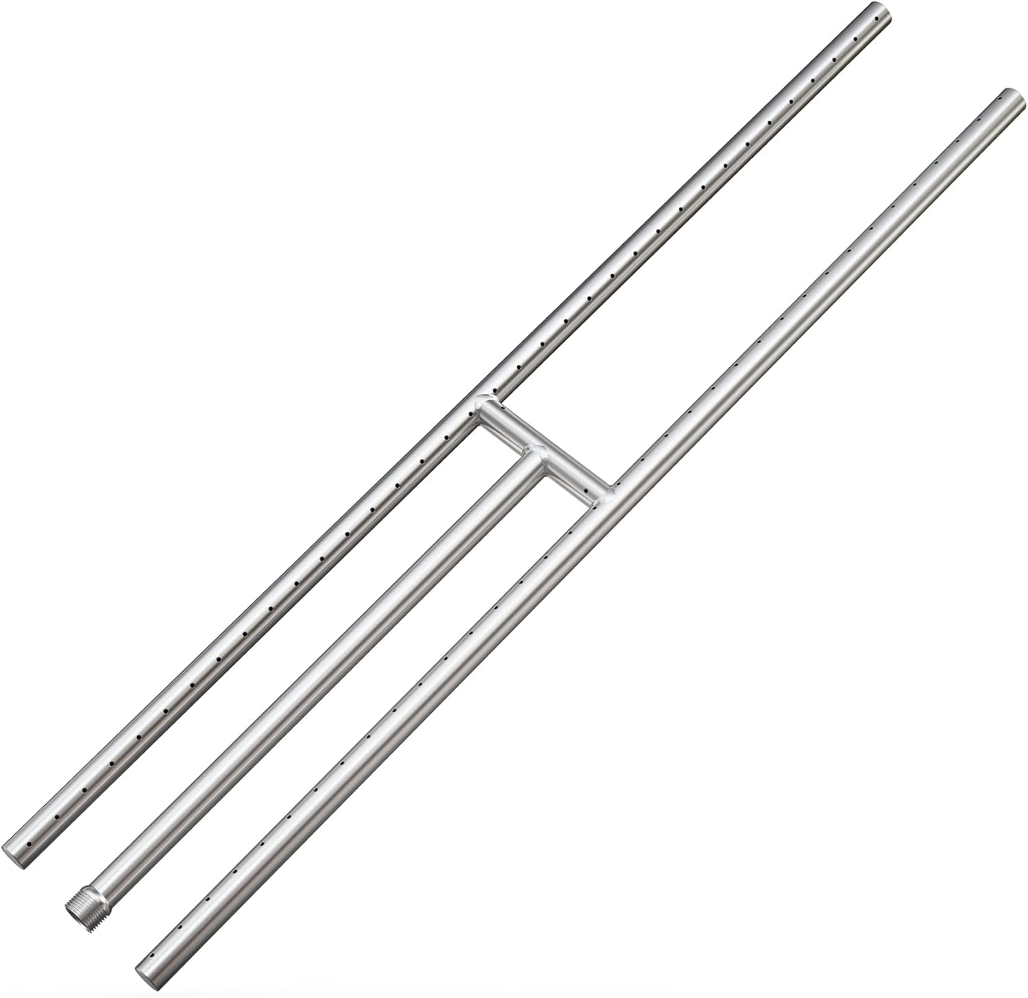 Onlyfire Stainless Steel Fireplace H-Burner for Natural Gas & Propane Fire Pit and Fireplace, 36 x 6 Inch Rectangular DIY Firepit H Burner for Indoor and Outdoor, BTU Max 175,000