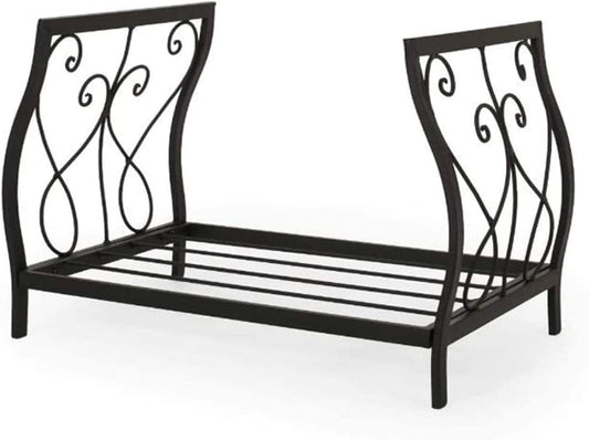 Heavy Duty Outdoor Firewood Rack Log Store, Steel Firewood Holder For Fireplace, Patio, Or Yard