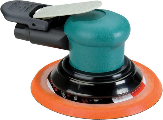 Dynabrade (59179) Dynorbital-Spirit 6" (152 mm) Diameter Random Orbital Sander, Non-Vacuum, with Hook Pad (54327) | Proportionate 3/16" (5 mm) Diameter Orbit | 12000 RPM Pneumatic Motor