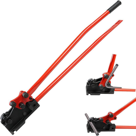 Manual Rebar Bender Cutter, Rebar Bender/Cutter 2 in 1 Metal Tool, Bending and Cutting Rebar up to 0.67 Inch, for Construction Site and Home-use