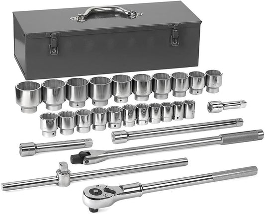 GEARWRENCH 27 Pc. 3/4" Drive 12 Pt. Standard Mechanics Tool Set, SAE - 80880