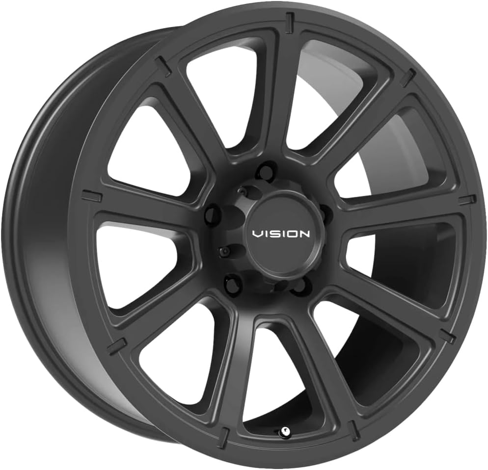 VISION 16" Inch 5x114.3 Wheel Rim 353 Turbine 16X8 +0 Black