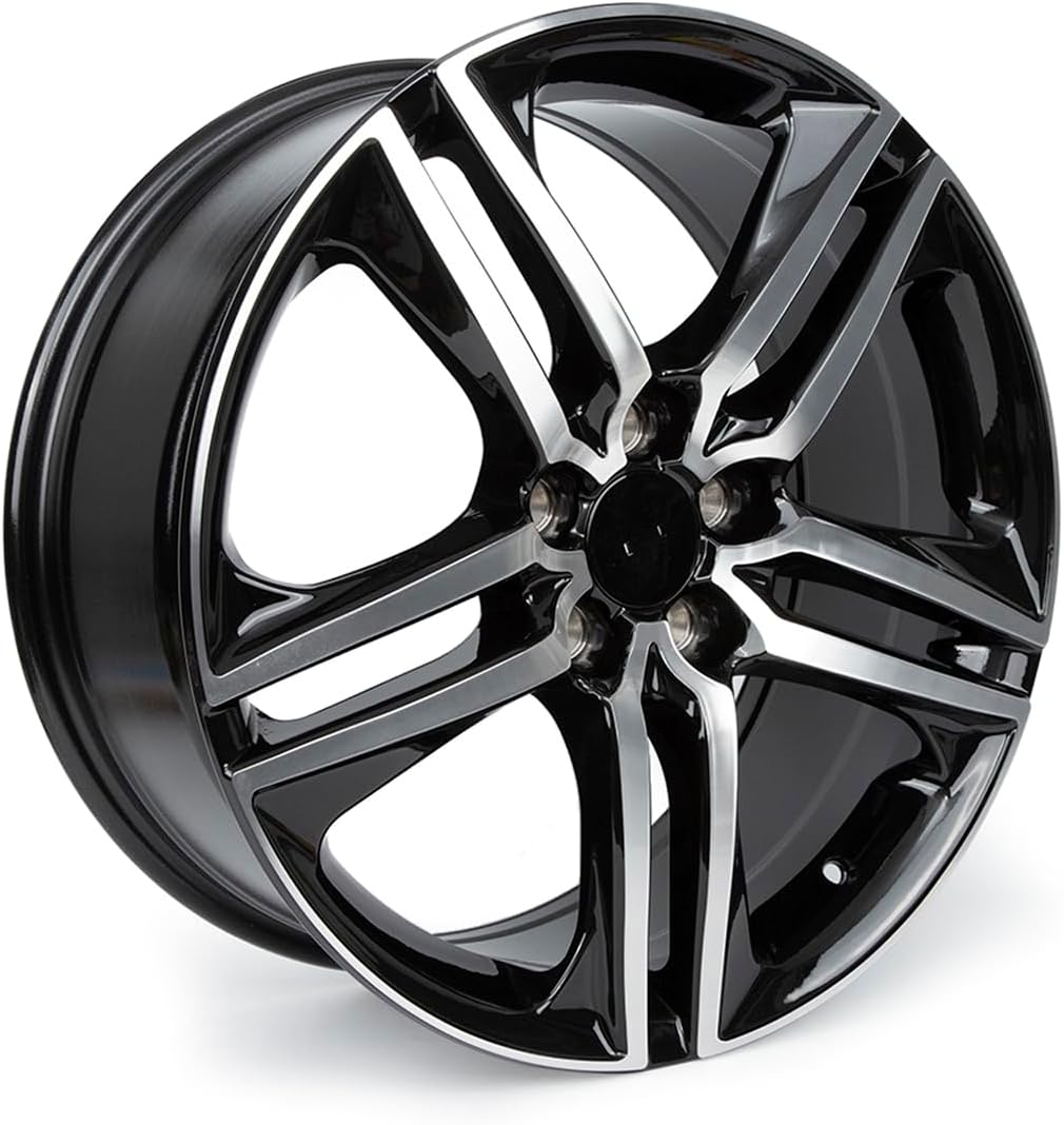 KORENJUL New 19x8 Inch Replacement Aluminum Alloy Wheels Rims For 2016 2017 Honda Accord Sport Machined Black Direct Fit - OE Stock Specs(one pack)