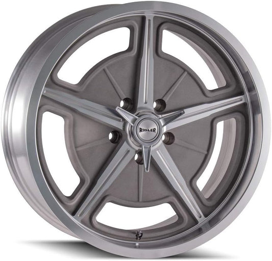 RIDLER 605 MACHINED Spokes & Lip Wheel (18 x 9.5 inches /5 x 120 mm, 0 mm Offset)