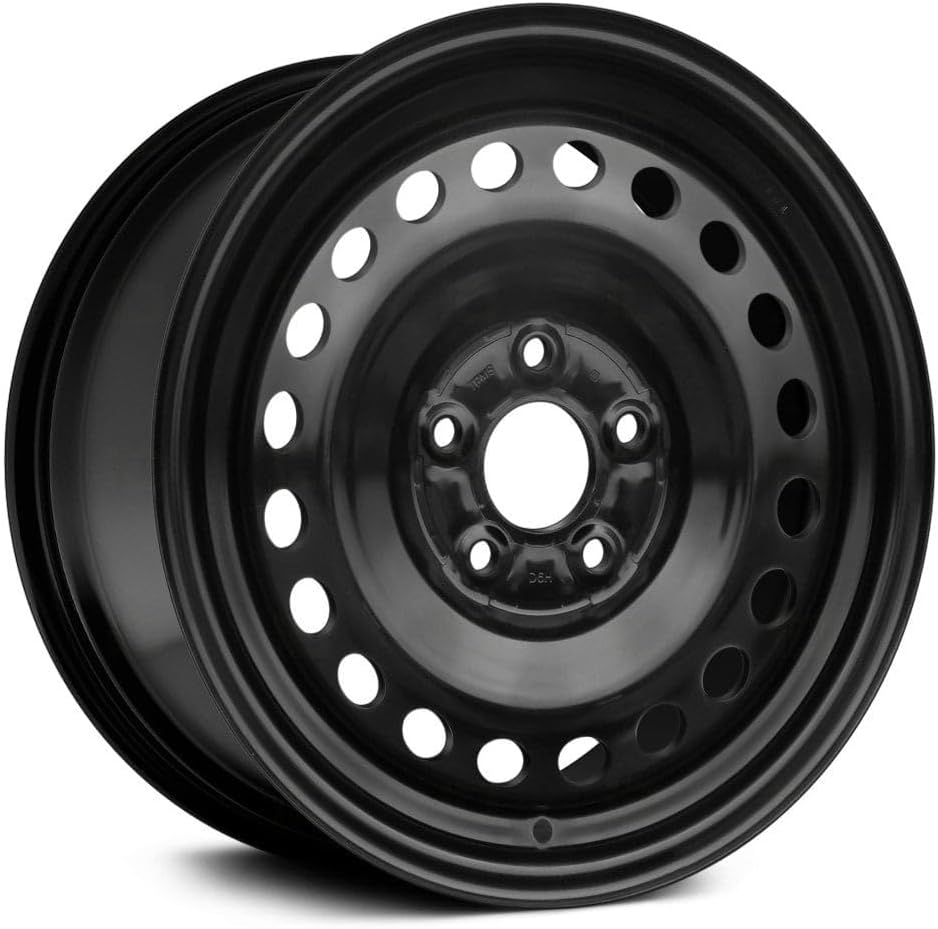 15x6.5 Steel Wheel Rim 20-Hole Black - Factory Restored Compatible With Honda Civic 2013-2015 - Exact Fit - Direct Replacement