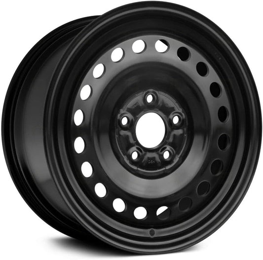 15x6.5 Steel Wheel Rim 20-Hole Black - Factory Restored Compatible With Honda Civic 2013-2015 - Exact Fit - Direct Replacement