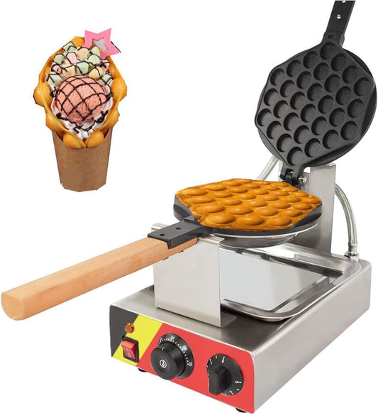 Commercial Egg Waffle Maker Cake Maker, DIY Bubble Waffle Maker, 1400W Electric Non Stick Hong Kong Egg Waffle Maker Iron for Home, Kitchen, DIY, Bakeware