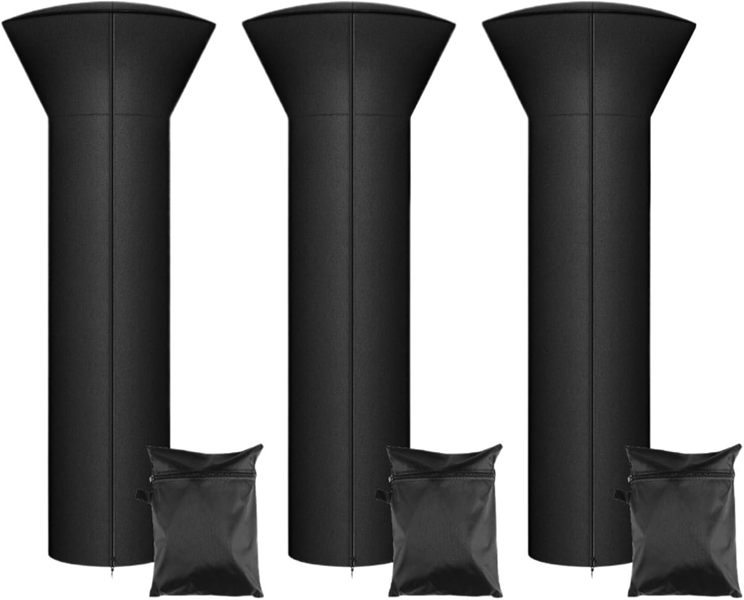 Patio Heater Cover Waterproof Patio Heater Covers Garden Furniture Protector All-Purpose Dust Cover with Zipper & Storage Bag(3 PCS)