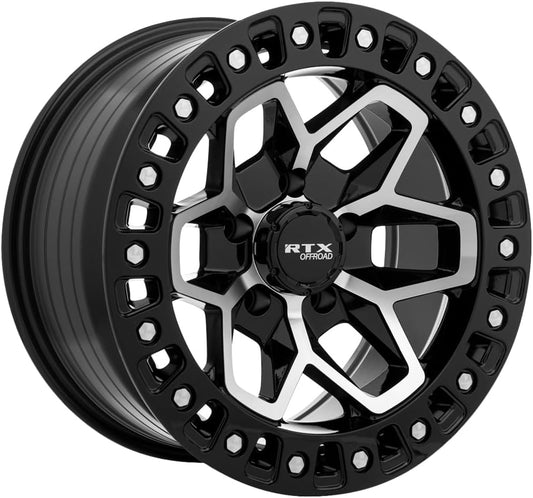 Rtx Zion Wheel 17x9 5x127 Gloss Black Machined -15mm