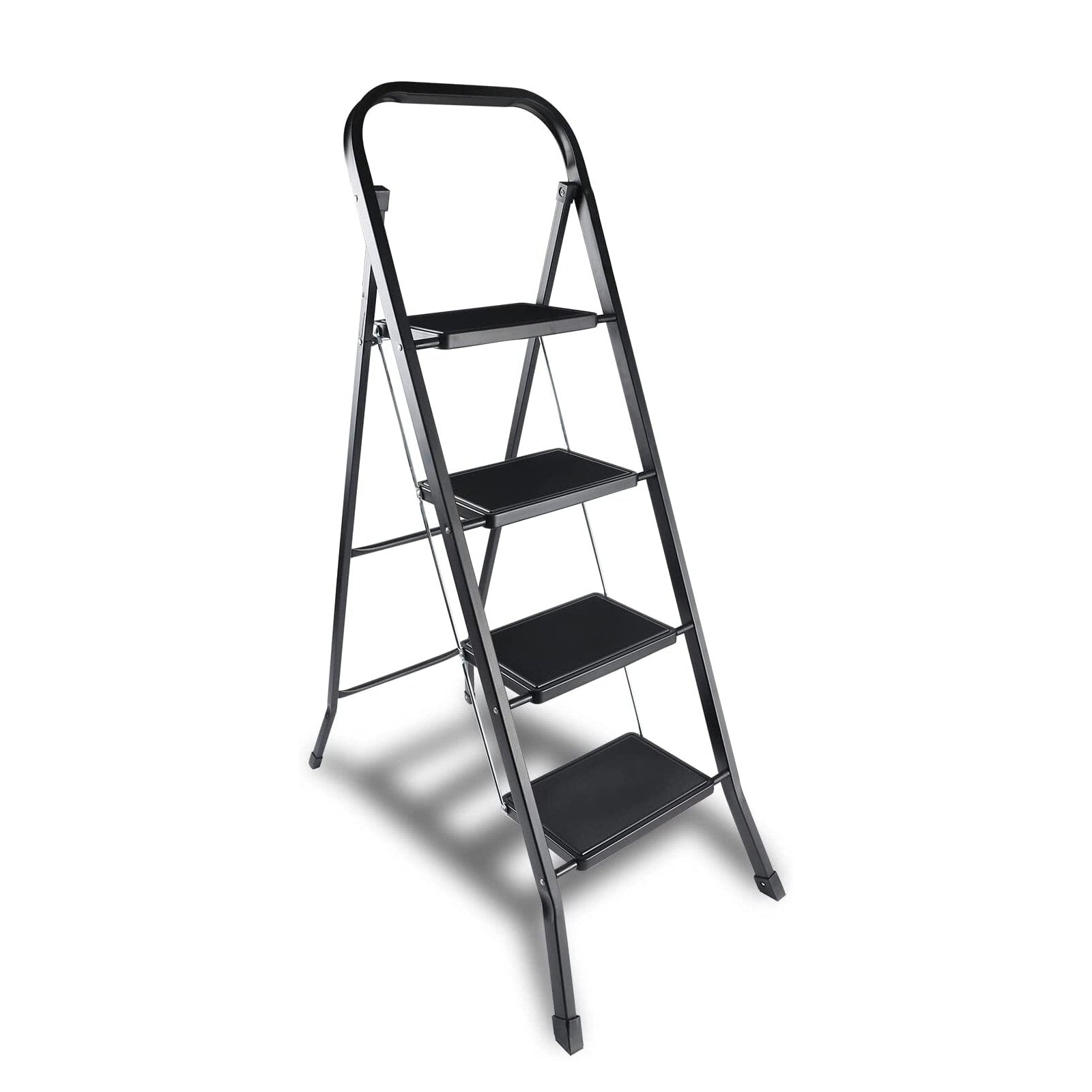 Maocao Hoom 4 Step Ladder 4.3-ft Steel Type 1aa- 375-lb Load Capacity Step Ladder YCBH47991