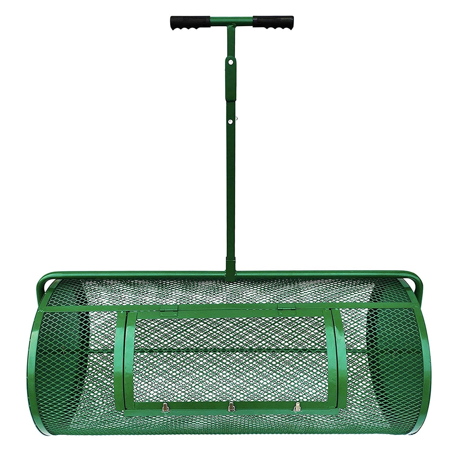 LANDZIE Landzie 44 Inch Metal Basket Lawn and Garden Topdressing Rolling Yard Spreader 269228