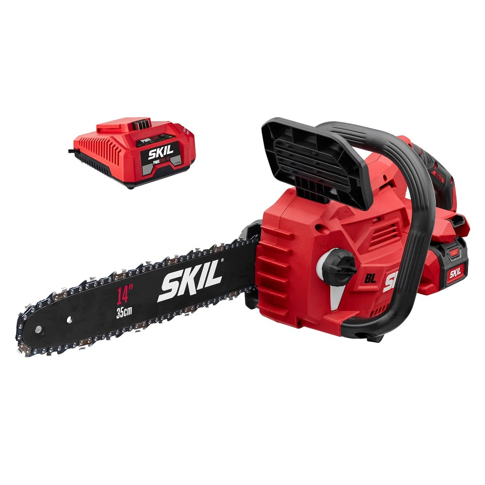 SKIL 40-volt 14-in Brushless Battery 2.5 Ah Chainsaw (Battery and Charger Included) CS4555-10