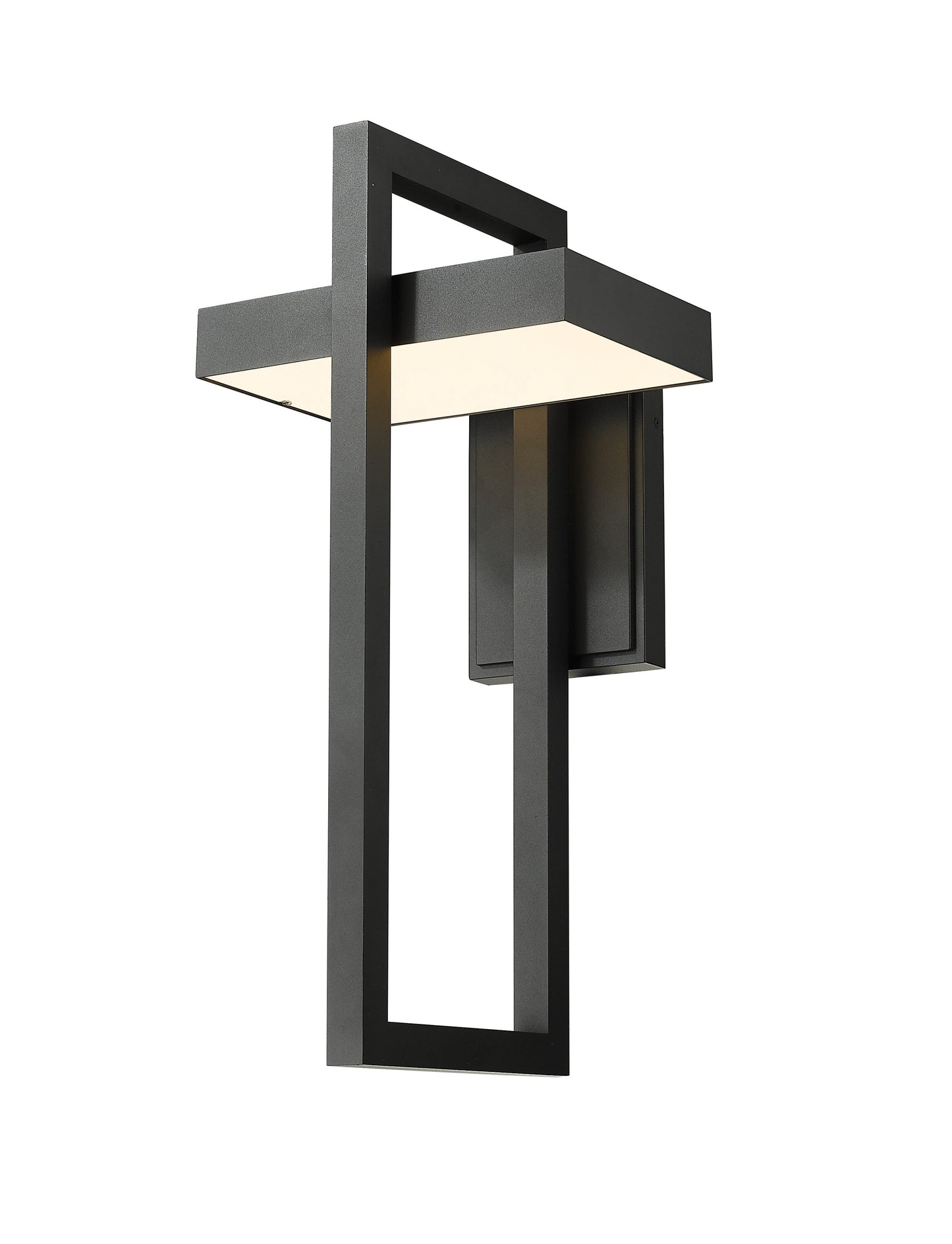 Z-Lite Luttrel 25-in H Matte Black Hardwired Integrated LED Outdoor Wall Light