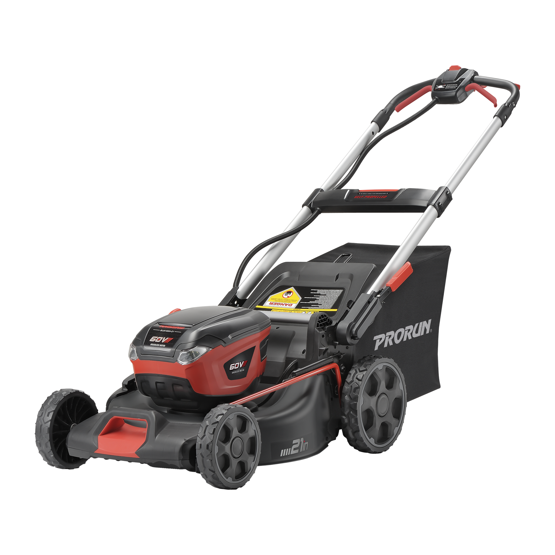 PRORUN PLM16021SP 60-volt 21-in Cordless Self-propelled Lawn Mower 5 Ah (1-Battery and Charger Included) PLM16021SP