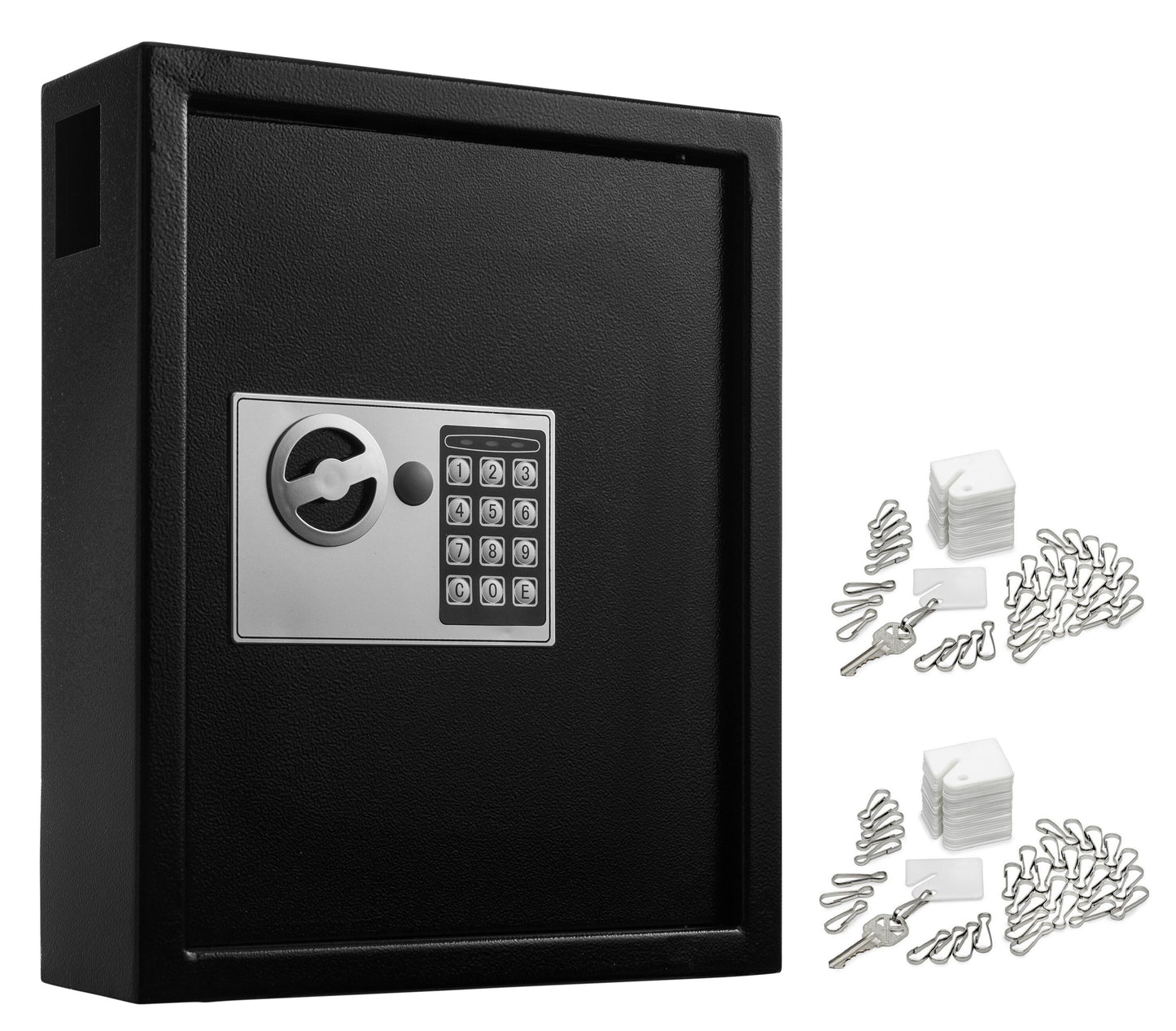 AdirOffice Waterproof Fireproof Keyed Key Safe 680-40-BLK-689-PKG