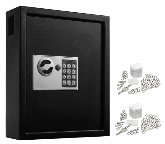 AdirOffice Waterproof Fireproof Keyed Key Safe 680-40-BLK-689-PKG