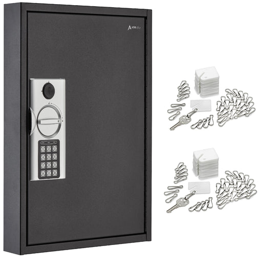 AdirOffice Waterproof Fireproof Keyed Key Safe 680-60-BLK-689-PKG