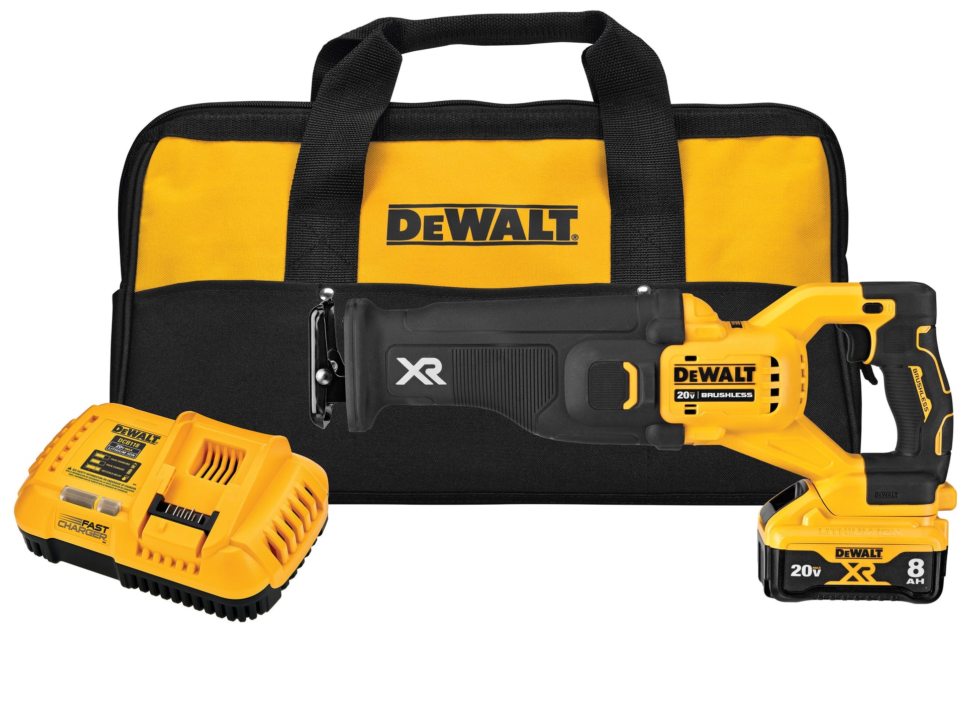 DEWALT XR POWERDETECT 20-volt Max Variable Brushless Cordless Reciprocating Saw (Charger Included and Battery Included)