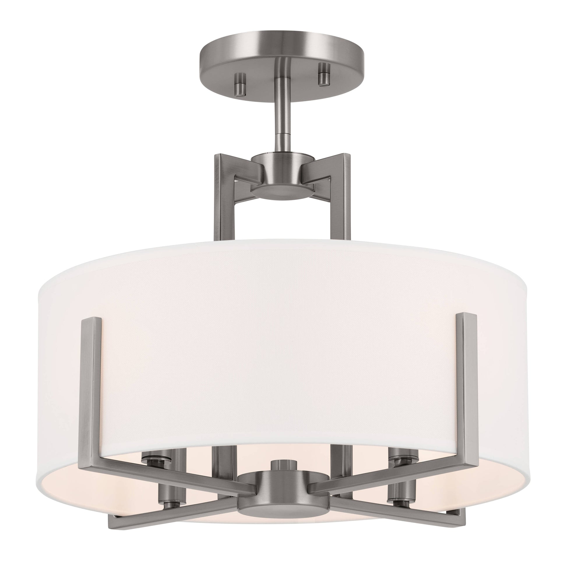Kichler Malen 4 -Light 15.5-in Pewter Semi Flush Mount Light