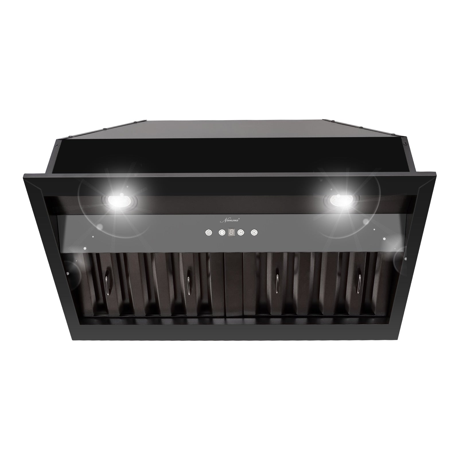 Akicon 30 inch Ducted 600-CFM Matte Black Insert Under Cabinet Range Hood with Charcoal Filter