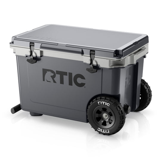 RTIC Outdoors Wheeled Ultra Dark Grey / Cool Grey 52-Quart Wheeled Insulated Chest Cooler 19331
