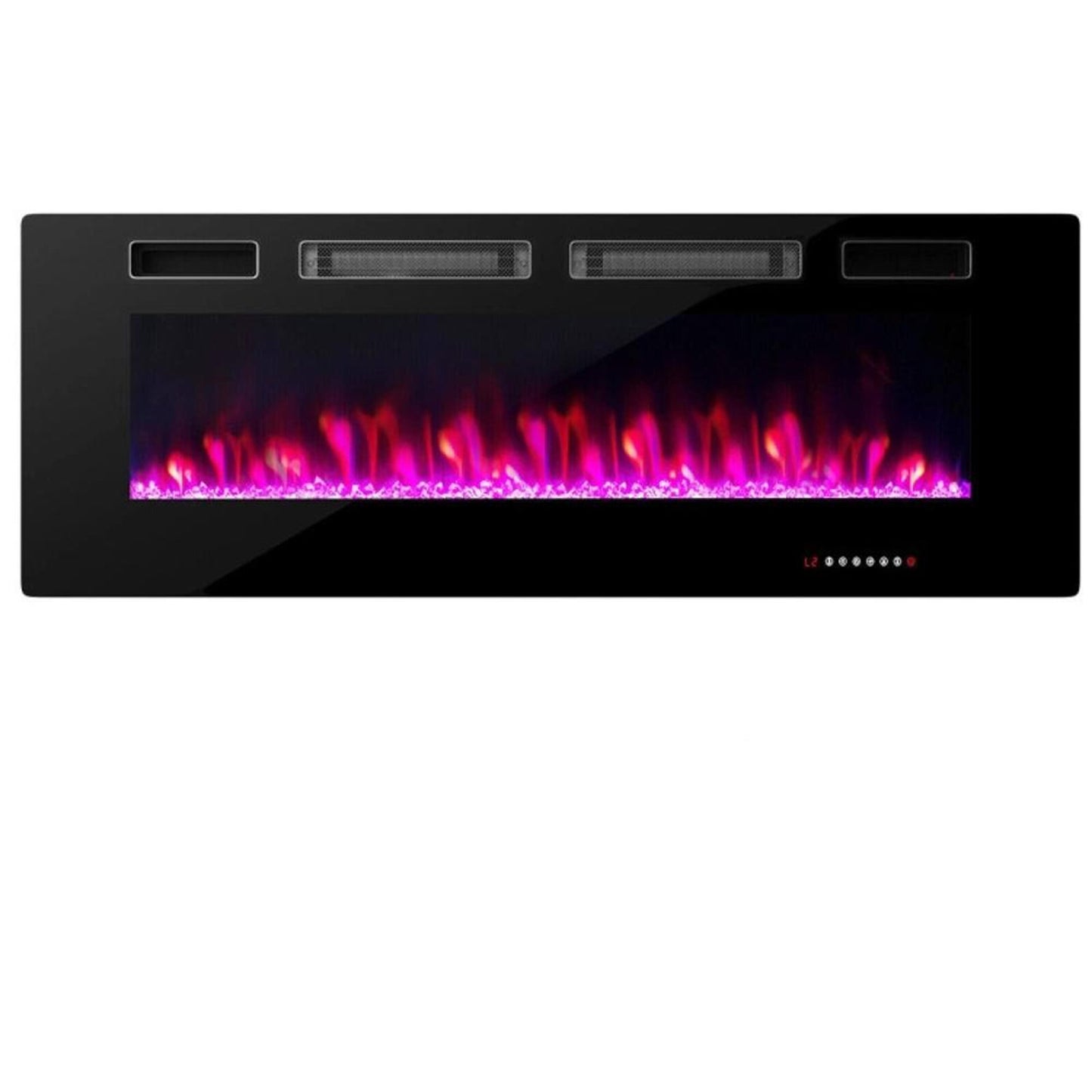 Clihome 50-in W Black Fan-forced Electric Fireplace CL-50-10235