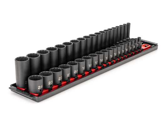 TEKTON 38-Piece Metric 3/8-in Drive Set 12-point Impact Socket Set SID91215