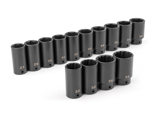 TEKTON 14-Piece Metric 1/2-in Drive Set 6-point Impact Socket Set SID92002
