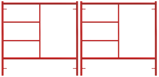Build Frames Steel 5.42-ft H x 5.14-ft L Exterior Mason Scaffold Frame (2-Pack) 4900-lb BFS5W5HQ48P2+BFL