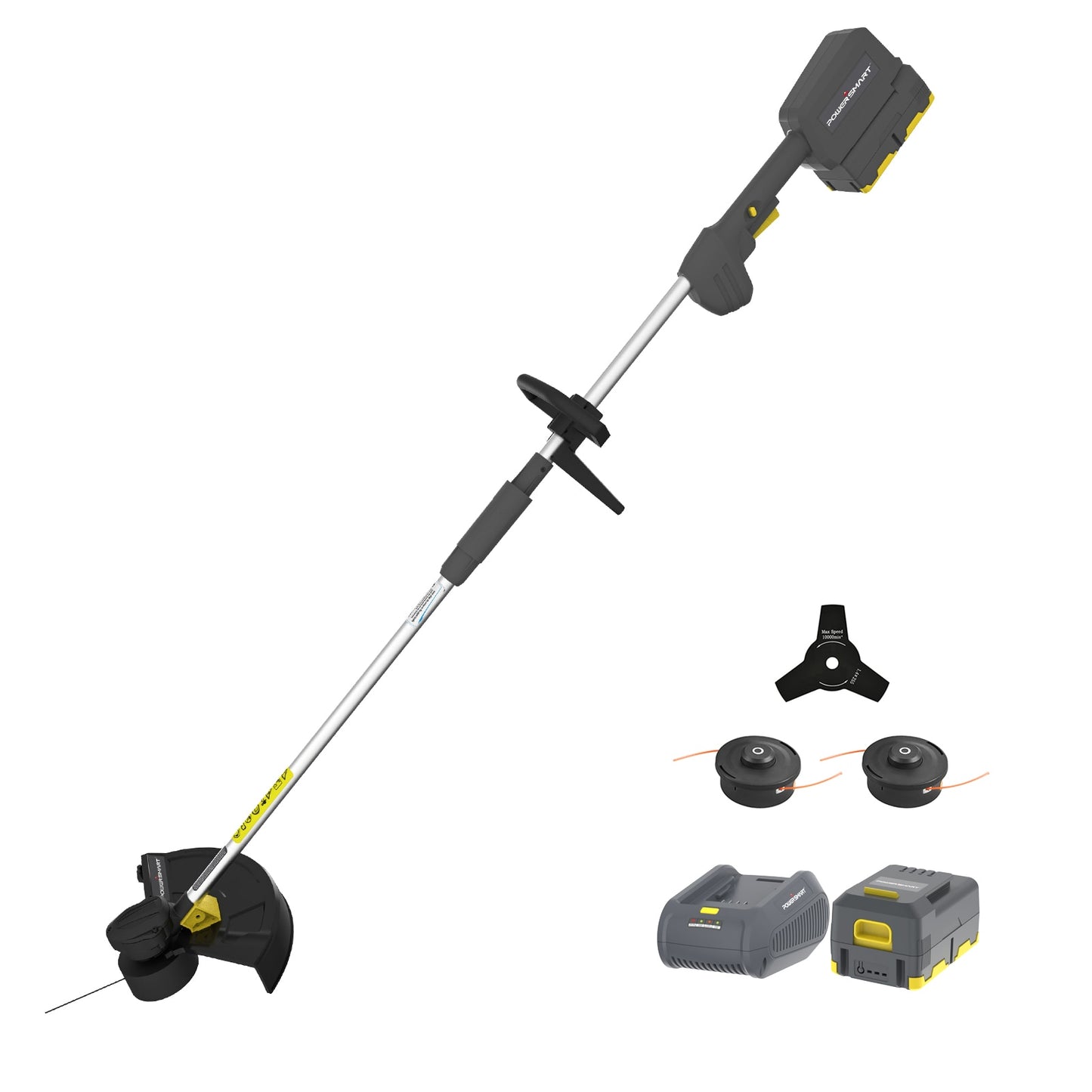 PowerSmart 40-volt 13-in Straight Shaft Attachment Capable Battery String Trimmer 4 Ah (Battery and Charger Included) DB2501
