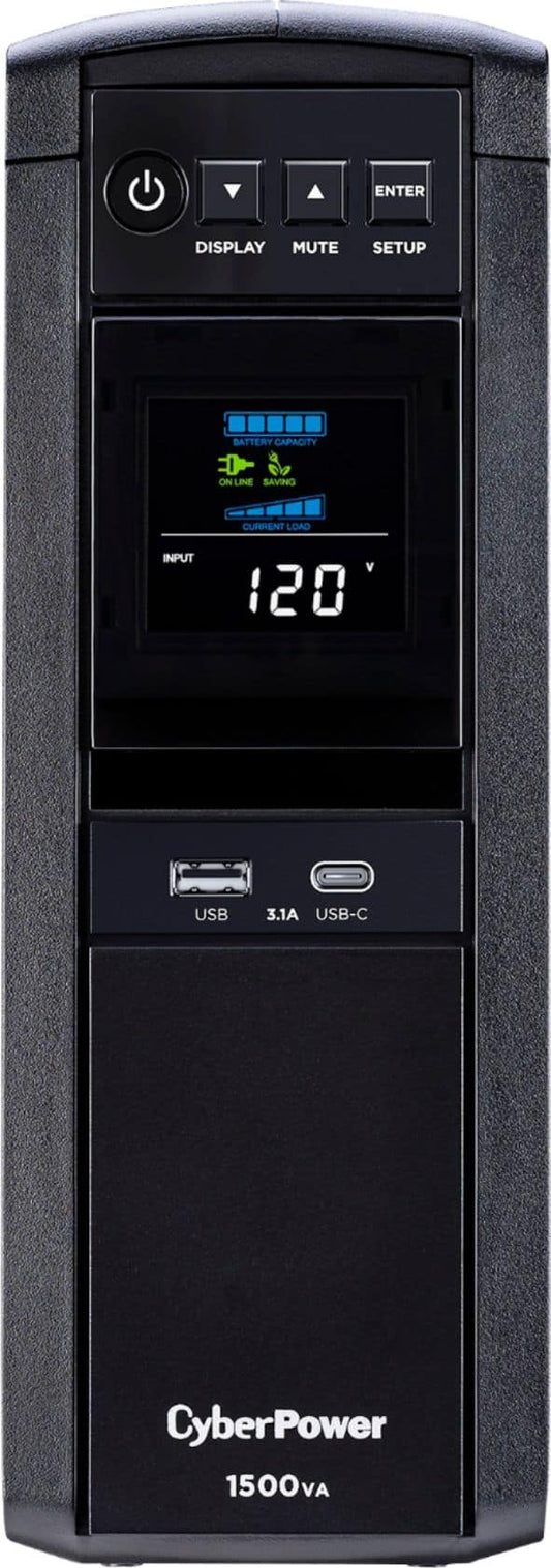 CyberPower - 1500VA Sine Wave Battery Back-Up System - Black
