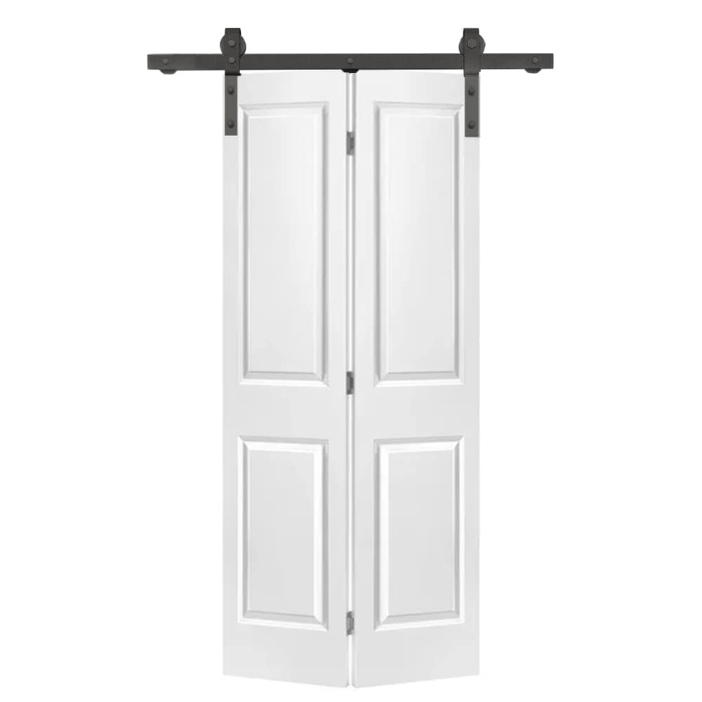CALHOME 30-in x 80-in Primed Primed MDF Hollow core Single Barn Door (Hardware Included)