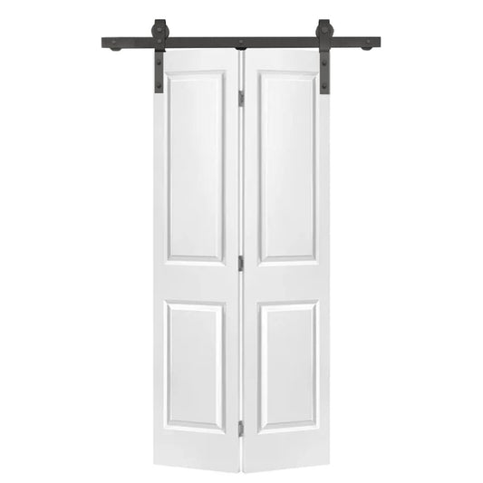 CALHOME 30-in x 80-in Primed Primed MDF Hollow core Single Barn Door (Hardware Included)