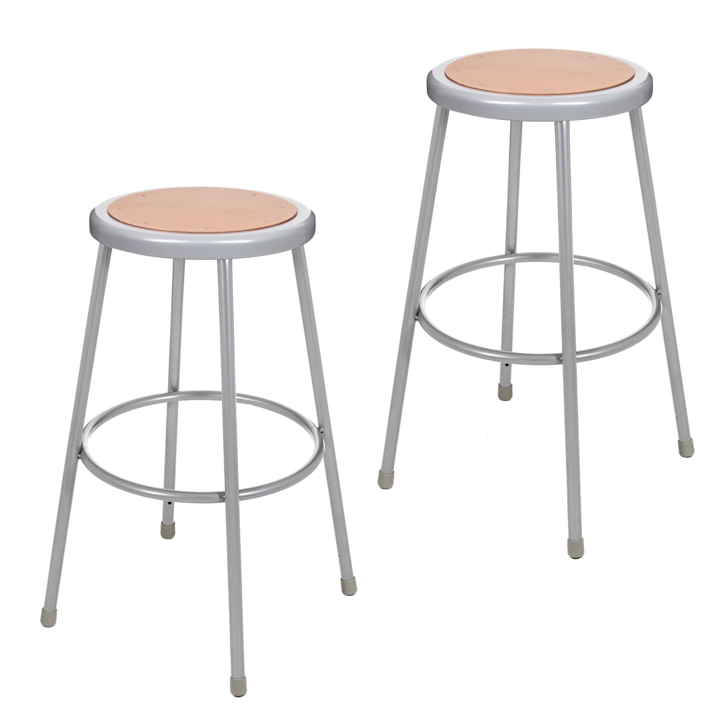 Hampden Furnishings Flynn 30-inch Gray Work Seat Stool (2-Pack) - Versatile, Durable, and Comfortable with 500 lbs. Weight Capacity HMD6200CGY/2