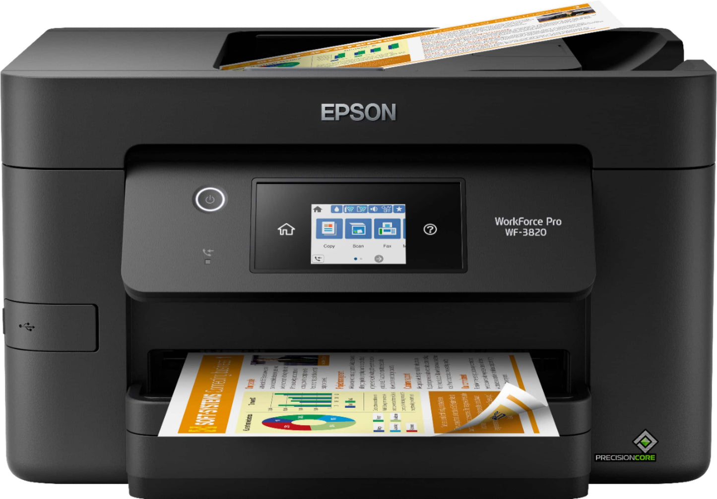 Epson - WorkForce Pro WF-3820 Wireless All-in-One Printer - Black