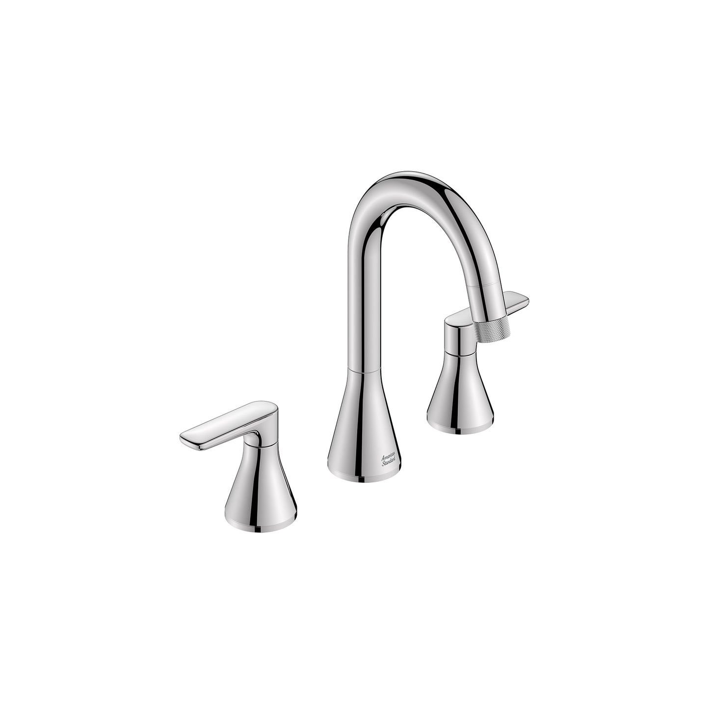 American Standard Aspirations CHROME Widespread 2-handle WaterSense High-arc Residential Handle Pull-down Bathroom Sink Faucet with Drain