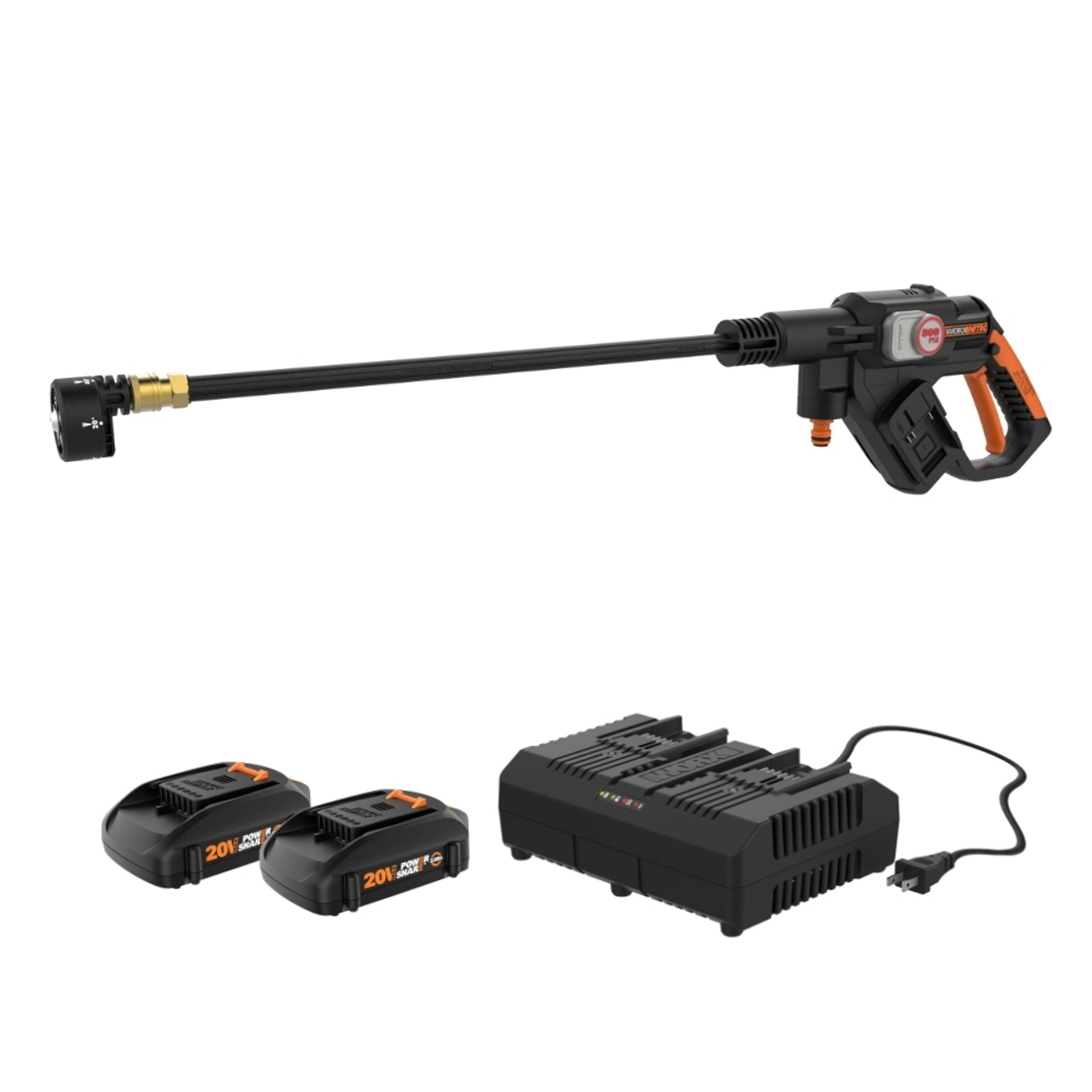 WORX Nitro Power Share 800 PSI 0.92-GPM Cold Water Battery Pressure Washer with 1 Spray Tips (Battery and Charger Included) WP657
