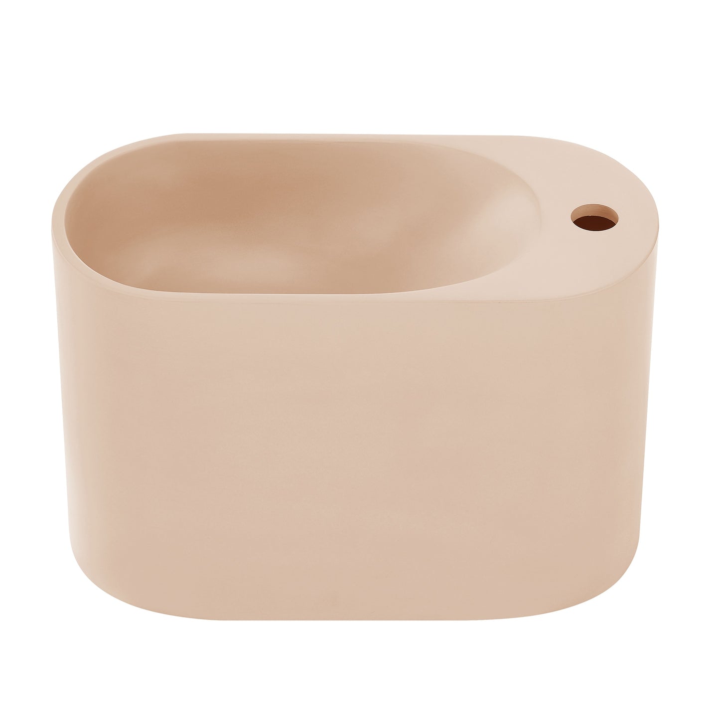 Swiss Madison Arezzo Ceramic 18-in Wall-mount Round Modern Matte Peach Bathroom Sink
