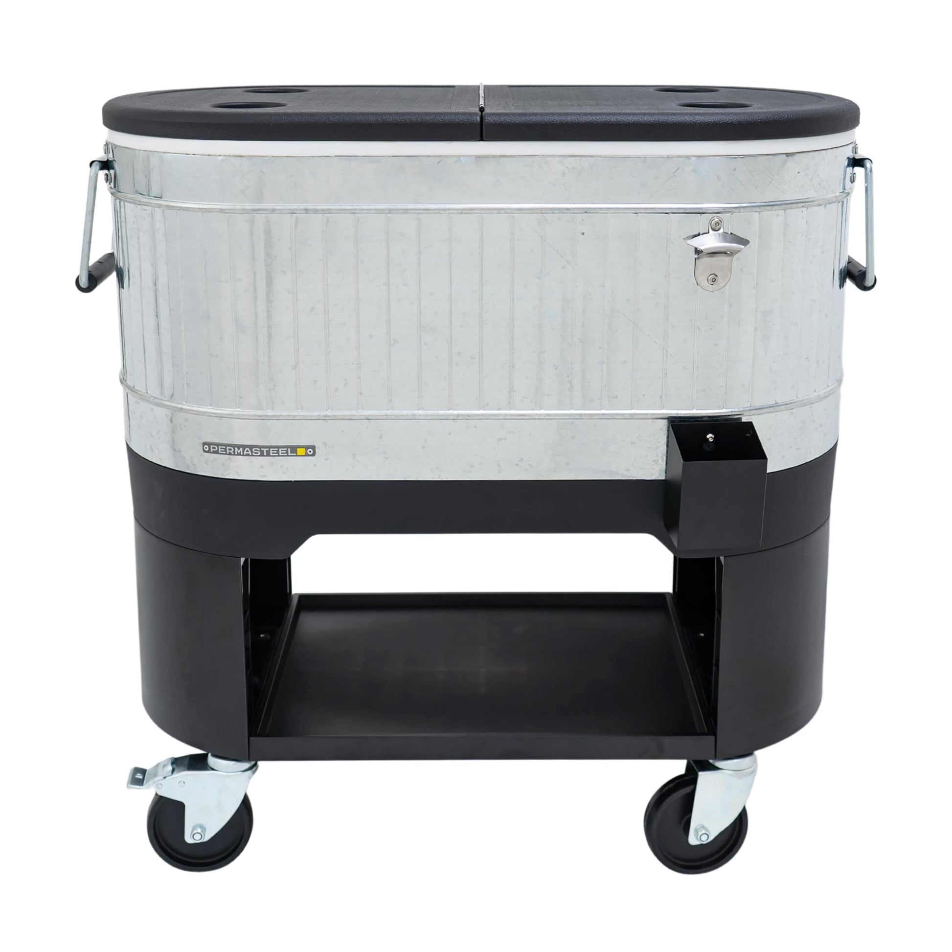 Permasteel Galvanized Steel Rolling 120-Quart Beverage Cooler PS-216-GS